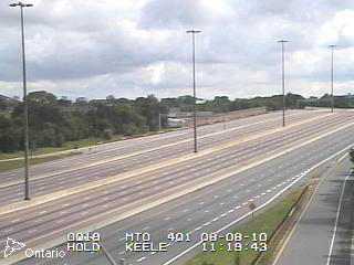 No cars on Hwy. 401 in Toronto